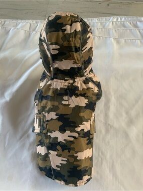 Small Dog Coat with Hood, Camo, Size XS